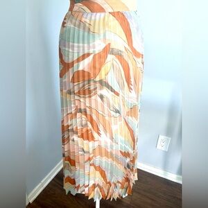 NWOT Sézane Multicolor Pleated Skirt